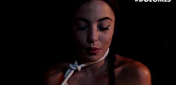  DOEGIRLS - Solo Bondage Pussy Play With A Masked Spanish Teenager - Anastasia Brokelyn